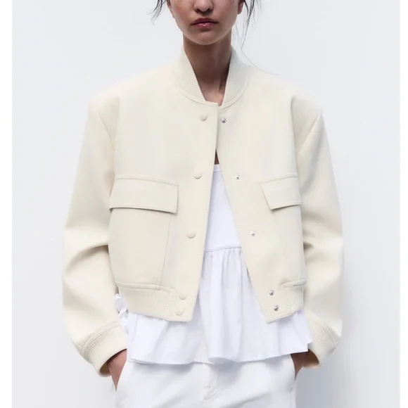 ★ZARA★ BOMBER JACKET WITH POCKETS Zara | Jackets & Coats | Zara Maxi Pocket Bomber | Poshmark